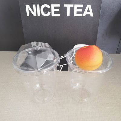 Vrije steekproef van PET/RPET Plastic Flat Dome Diamant Insert Lid voor koud drankje