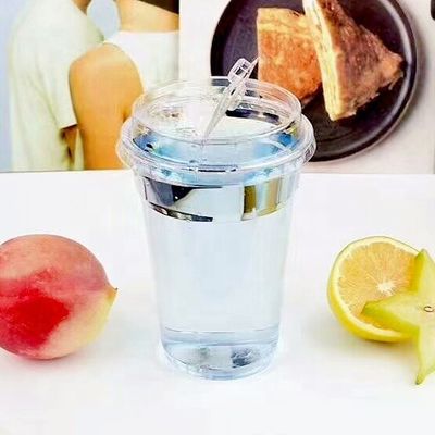 Vrije steekproef van PET/RPET Plastic Flat Dome Diamant Insert Lid voor koud drankje