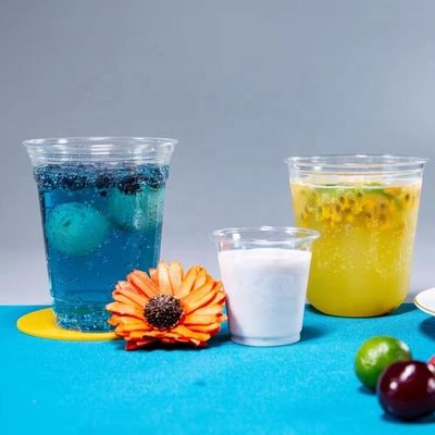 500 ml wegwerp PLA-plastic ronde bodem yoghurtbeker 96 kaliber biologisch afbreekbare U-beker
