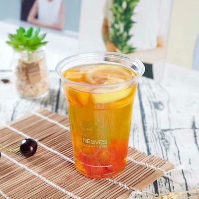 Kleurrijke RPET 16 oz smoothiecontainerbeker voor milkshakes en sappen