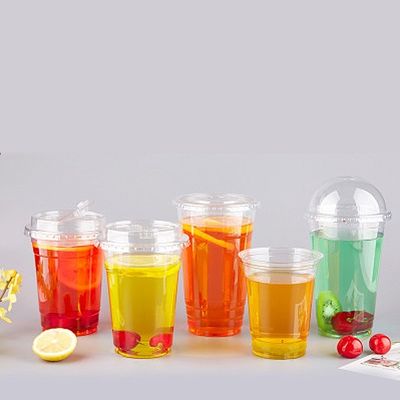 16 OZ Gepersonaliseerd Logo Gedrukt U-vormige PET/RPET Drinkbeker voor composteerbaar ijs