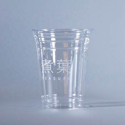 Duidelijke PET Custom Printed Milkshake Smoothie Plastic Cup met Dome Lid 12oz 16oz 20oz
