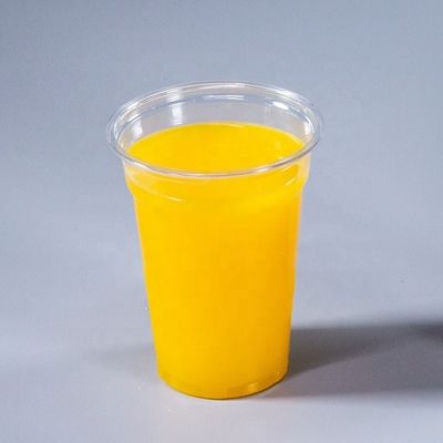 Duidelijke PET Custom Printed Milkshake Smoothie Plastic Cup met Dome Lid 12oz 16oz 20oz