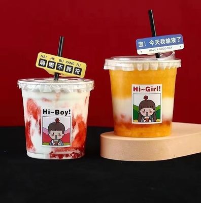 IJsbeker 12 oz helder PET RPET wegwerpbekers met deksel