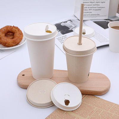 62mm/73mm/80mm/90mm/115mm Kleurrijk ontwerp Biologisch afbreekbaar CPLA-papier deksel voor koffiebeker