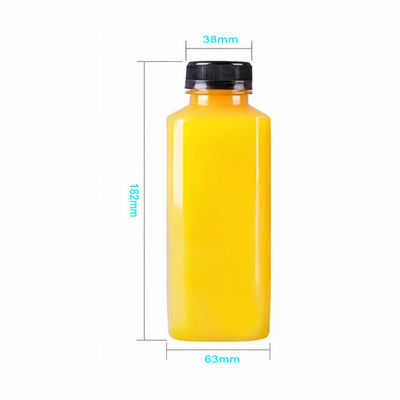 250 ml 350 ml 500 ml PP warmtebestendige plastic vierkante flessen met dop OEM/ODM