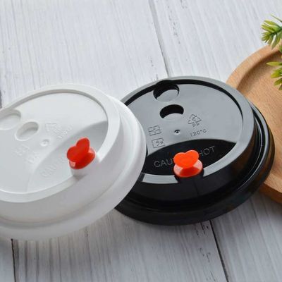 62mm/78mm/90mm/115mm Koffiebedekking voor wit/zwart PP Plastic Sipper Deksels Deksel van koffiebeker