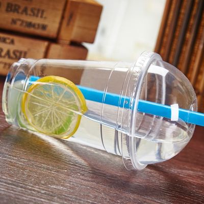 500 ml wegwerp PLA-plastic ronde bodem yoghurtbeker 96 kaliber biologisch afbreekbare U-beker