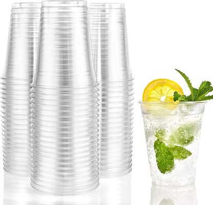 Custom 10/12/14/16/20/24 oz Koud PLA wegwerpbekers met deksels Temperatuurbestendige