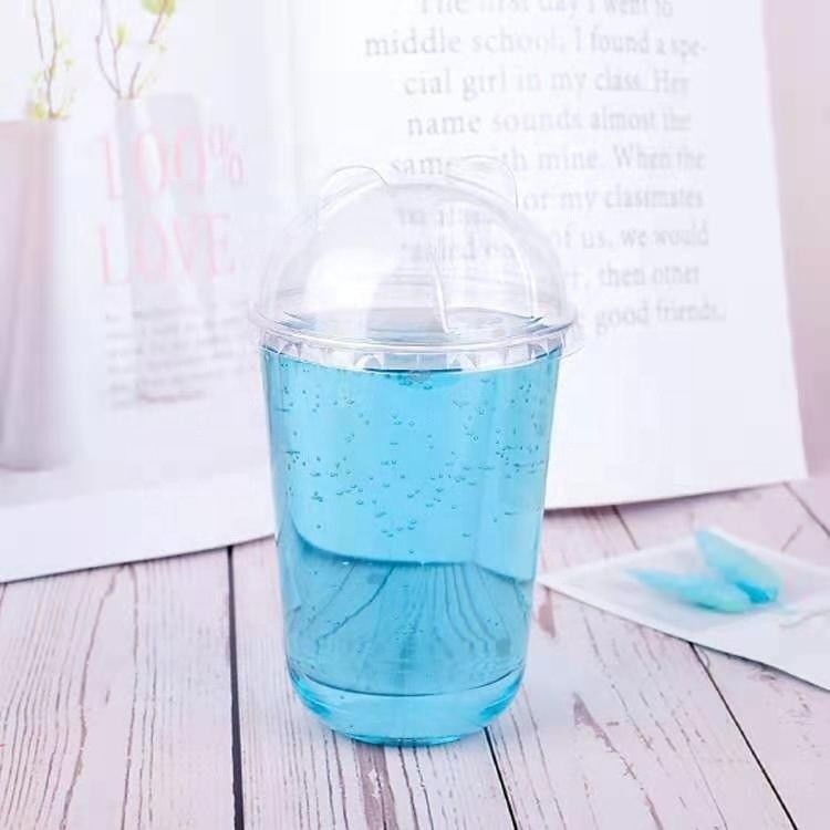 500 ml wegwerp PLA-plastic ronde bodem yoghurtbeker 96 kaliber biologisch afbreekbare U-beker